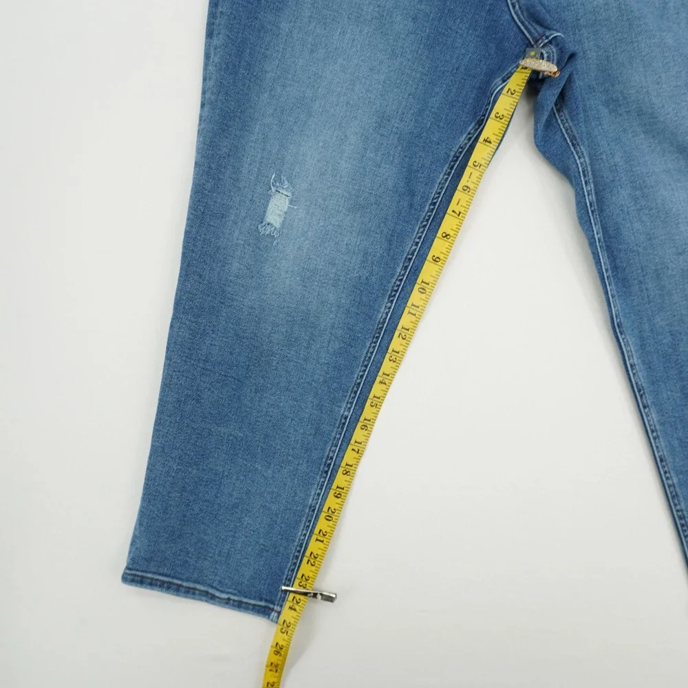 KUT From The Kloth Capri Jeans Womens 22W High Rise‎ Blue Distressed